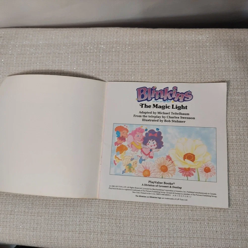 Vintage 1986 Blinkins The Magic Light Book PlayValue Toys‎ Retro 80s Storybook